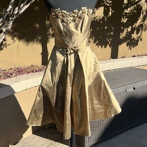 Angelina Faccenda Truffle Strapless Cocktail Dress y2k